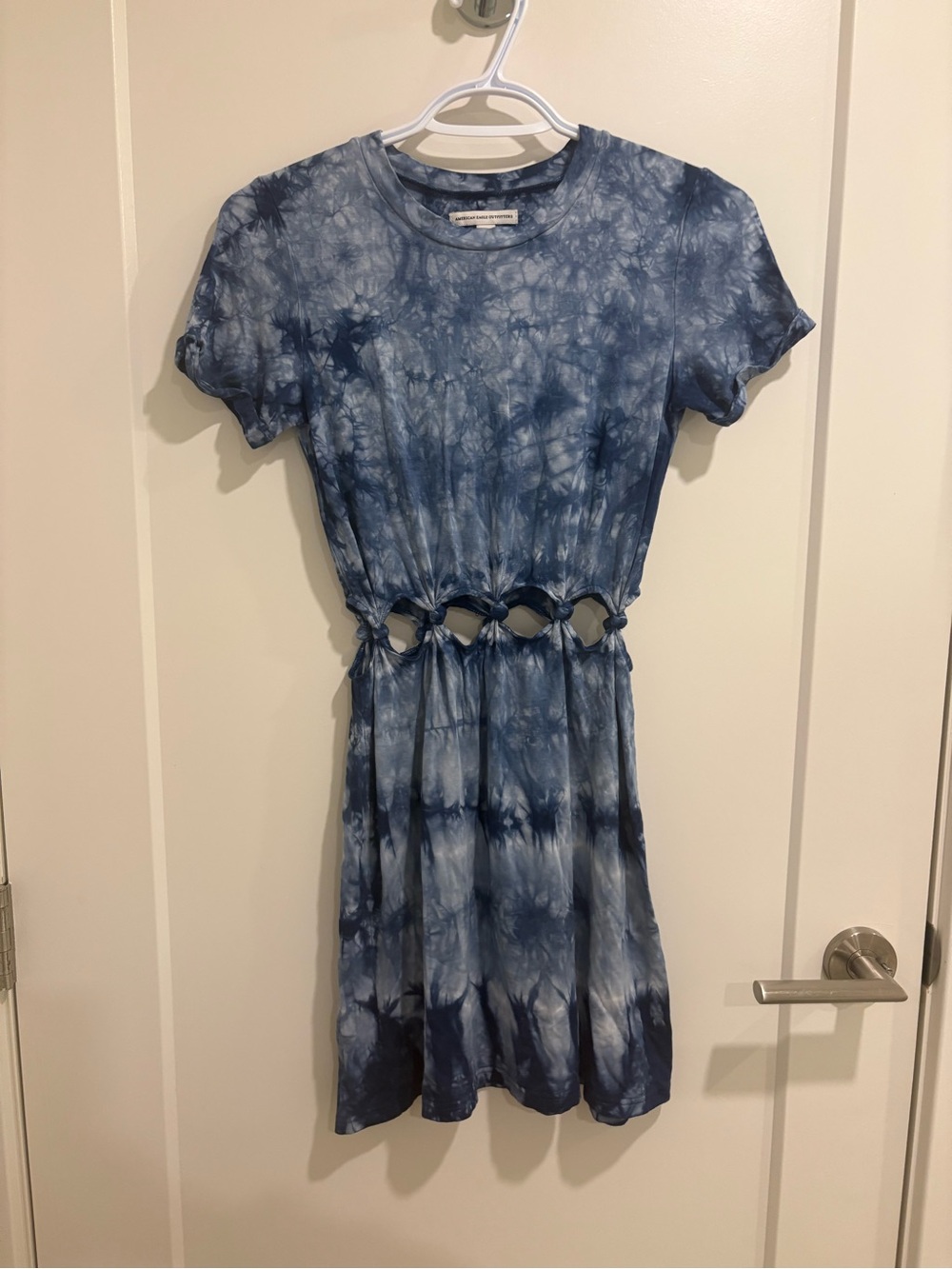 American Eagle Outfitters Blue Tie-Dye Mini Dress